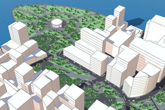 Gradska četvrt modelovana u SketchUp